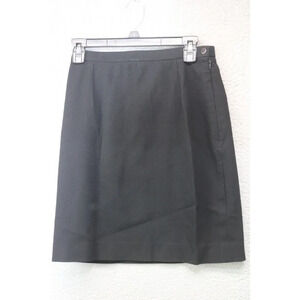 Georgio Armani Italy New Wool Blend Black Skirt-Size 44 or 11(US)-Side Zip